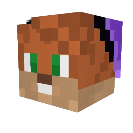 C4hau Minecraft avatar head, 3D render