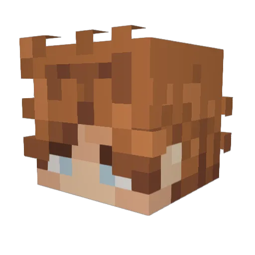C4rno Minecraft avatar head, 3D render