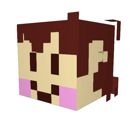 C5ara Minecraft avatar head, 3D render