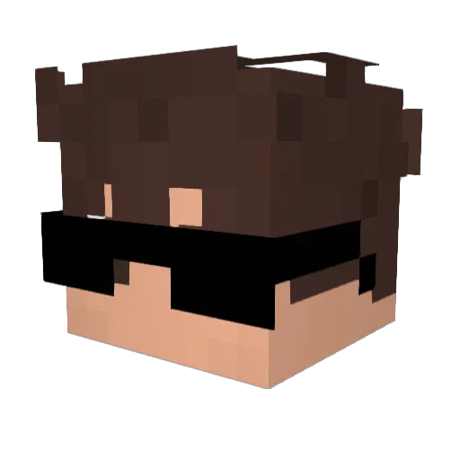 C6Bank Minecraft avatar head, 3D render