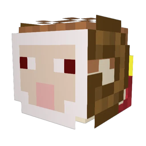C733937_123 Minecraft avatar head, 3D render