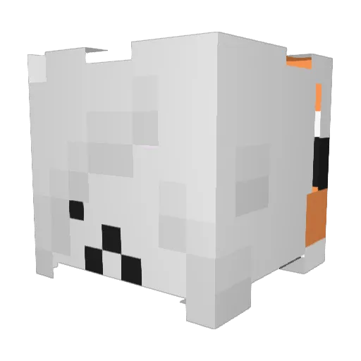 C74Q Minecraft avatar head, 3D render