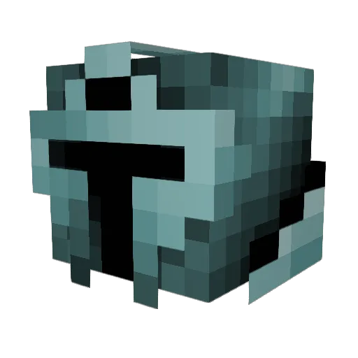 C8012 Minecraft avatar head, 3D render