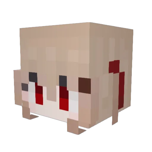 C8763explosion Minecraft avatar head, 3D render