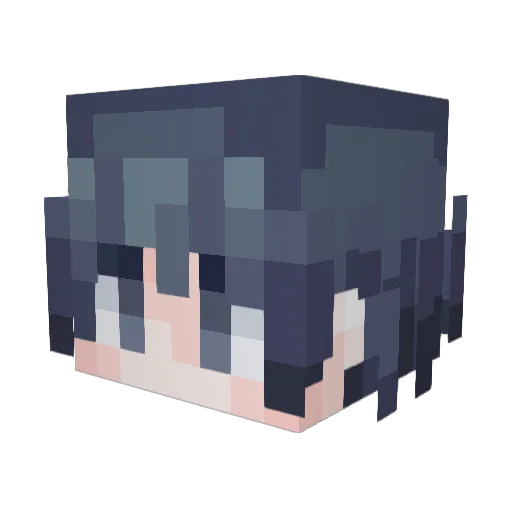 C8H17OH Minecraft avatar head, 3D render