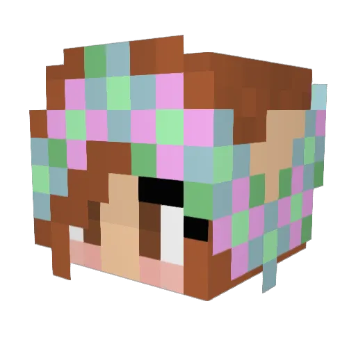 C8iiee Minecraft avatar head, 3D render