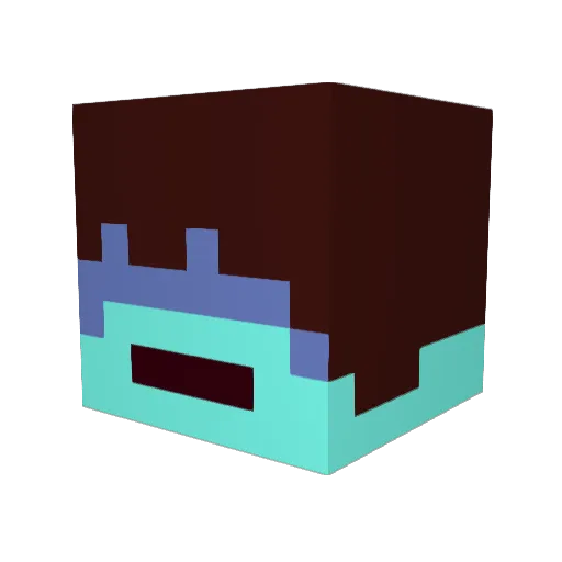 C8ptainTK Minecraft avatar head, 3D render