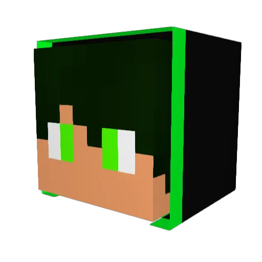 C9_exlosive Minecraft avatar head, 3D render
