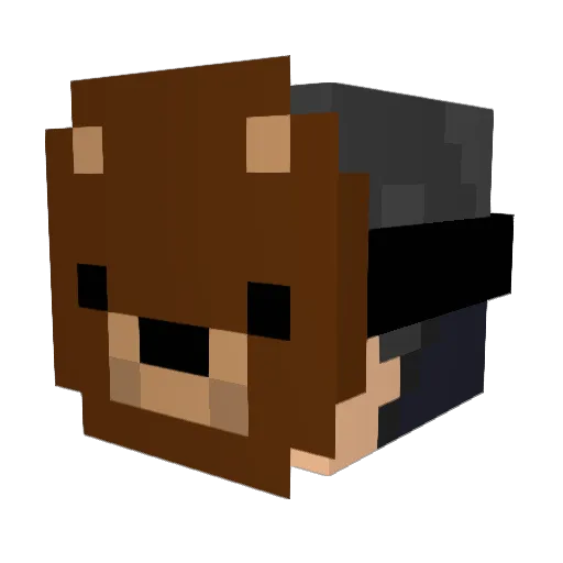 CAAAKETV Minecraft avatar head, 3D render