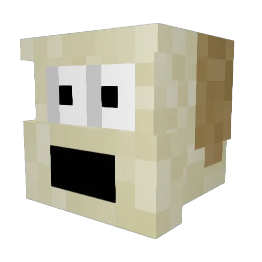 CABOB07 Minecraft avatar head, 3D render