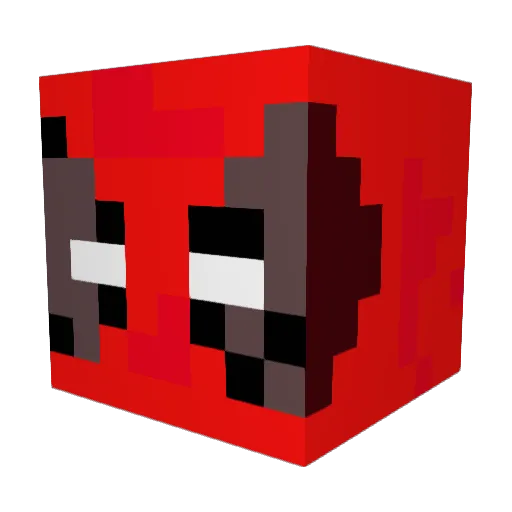 CAB_08 Minecraft avatar head, 3D render