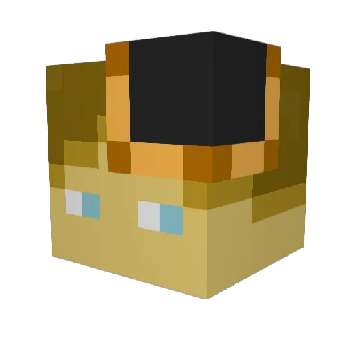 CAC_Moderator Minecraft avatar head, 3D render