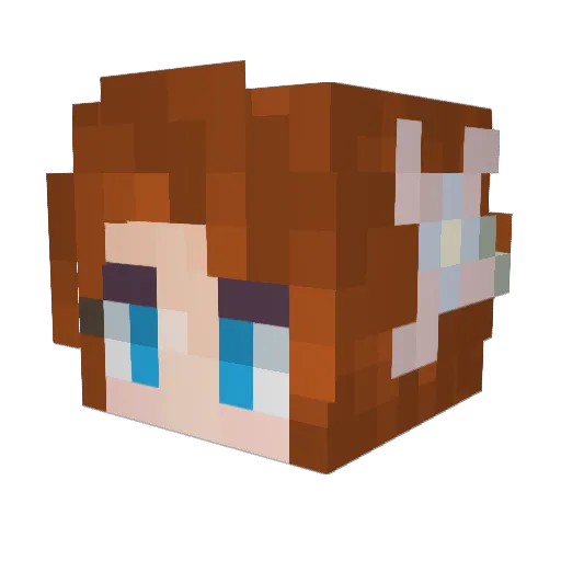 CACrafter Minecraft avatar head, 3D render