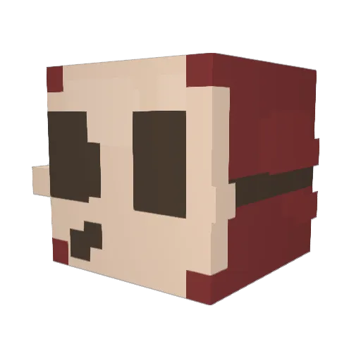 CADAVID12 Minecraft avatar head, 3D render