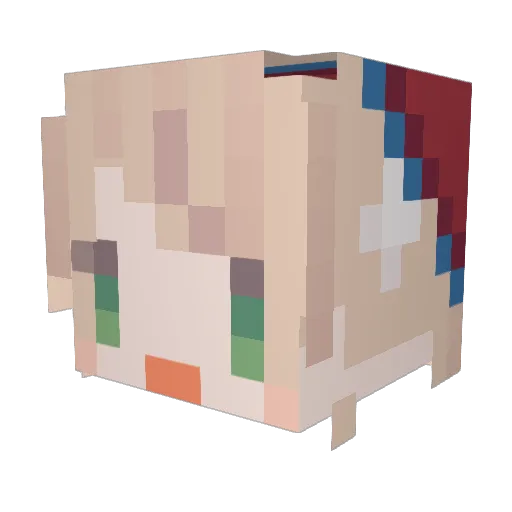 CADsoker Minecraft avatar head, 3D render