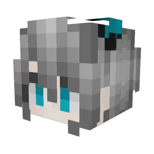 CAI696 Minecraft avatar head, 3D render
