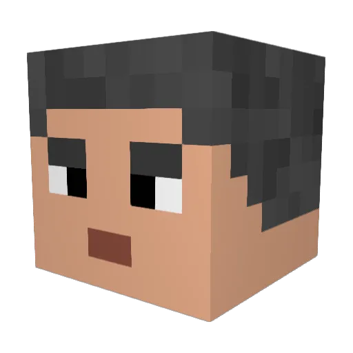 CAILLOU2829 Minecraft avatar head, 3D render