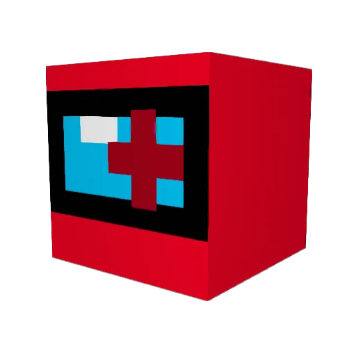 CAIU777 Minecraft avatar head, 3D render