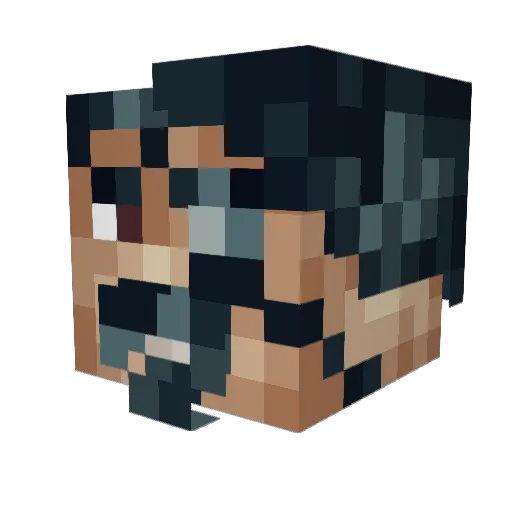 CAK4MONST4R Minecraft avatar head, 3D render
