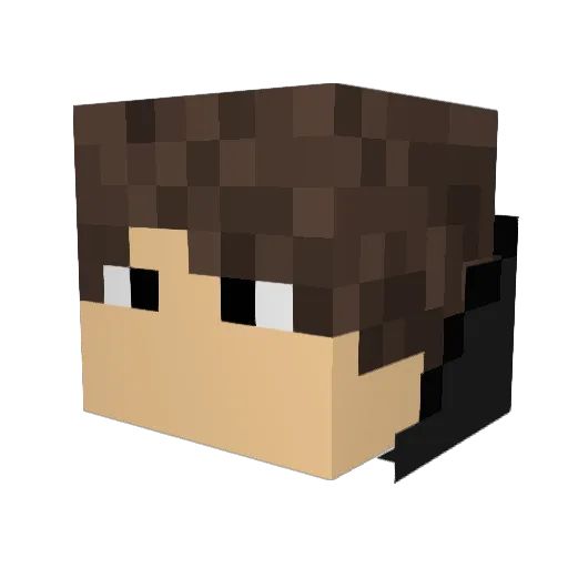 CAL37D Minecraft avatar head, 3D render