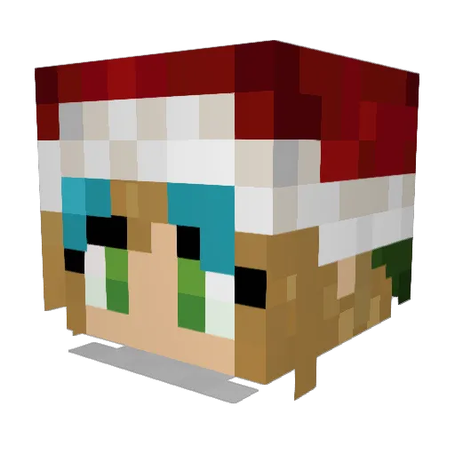 CALITRI Minecraft avatar head, 3D render