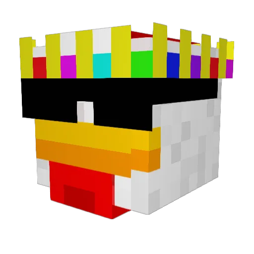CALV20031 Minecraft avatar head, 3D render