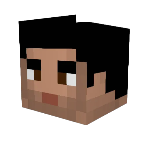 CAMED21 Minecraft avatar head, 3D render