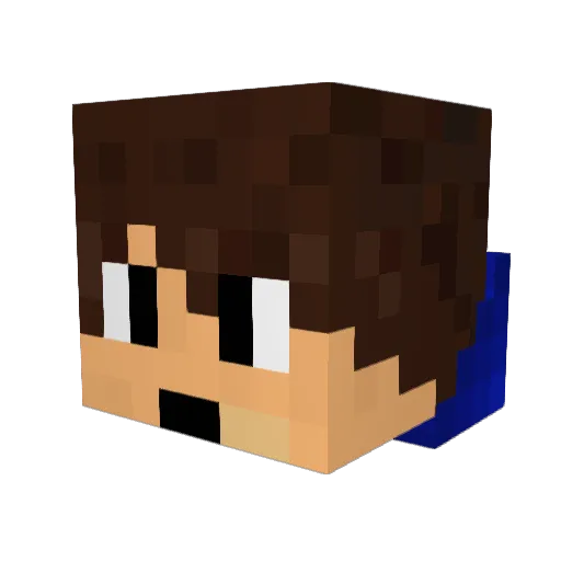 CAMILArab Minecraft avatar head, 3D render