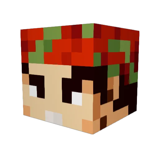 CAMM92 Minecraft avatar head, 3D render