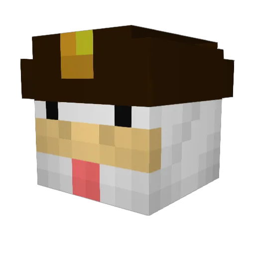 CAMO_101 Minecraft avatar head, 3D render