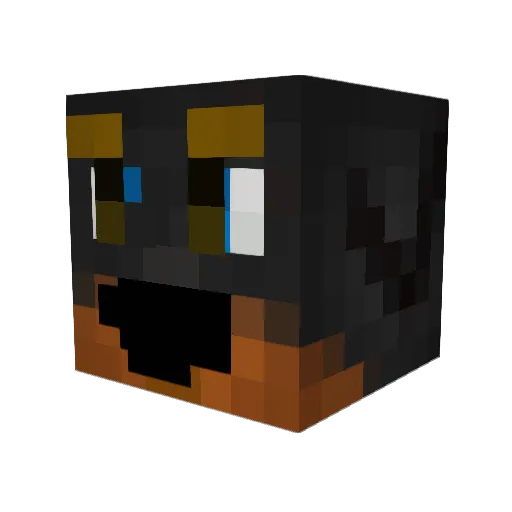 CAMPOSANO Minecraft avatar head, 3D render