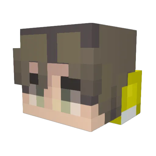 CAN103 Minecraft avatar head, 3D render
