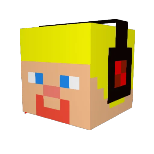 CANADAK1D Minecraft avatar head, 3D render