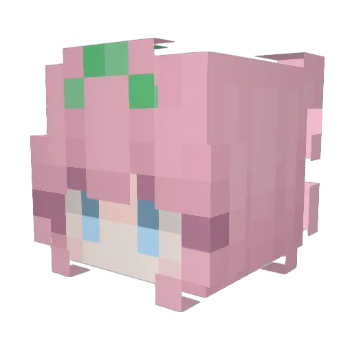 CAO_MEI_ Minecraft avatar head, 3D render