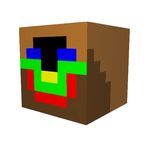 CAP2320206 Minecraft avatar head, 3D render