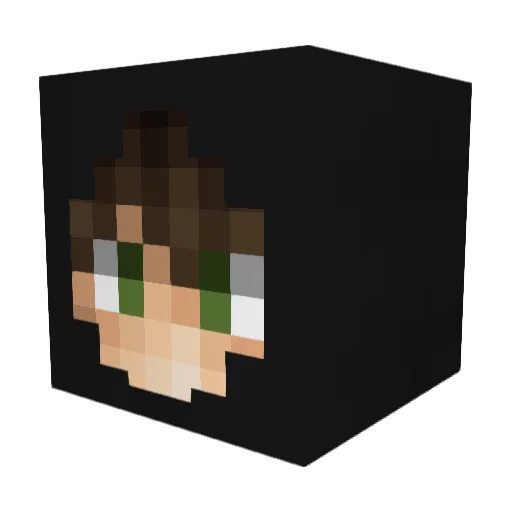 CAPINCRUNCHY Minecraft avatar head, 3D render