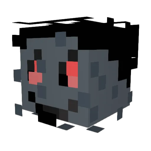CAPS_c Minecraft avatar head, 3D render