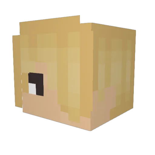 CARDINAL_SINZ Minecraft avatar head, 3D render