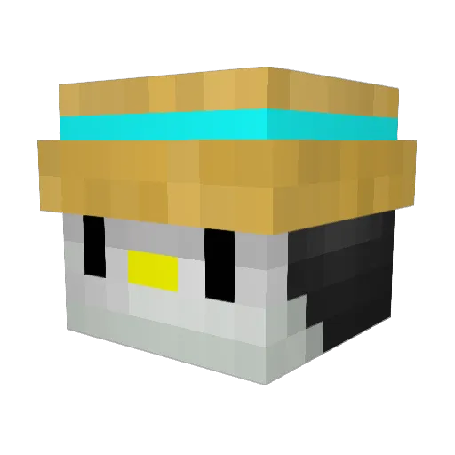 CARI_F1 Minecraft avatar head, 3D render