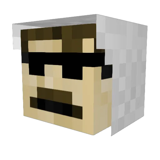 CARL2111 Minecraft avatar head, 3D render