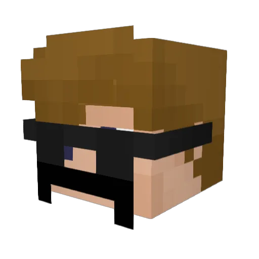 CARLITO_boy Minecraft avatar head, 3D render
