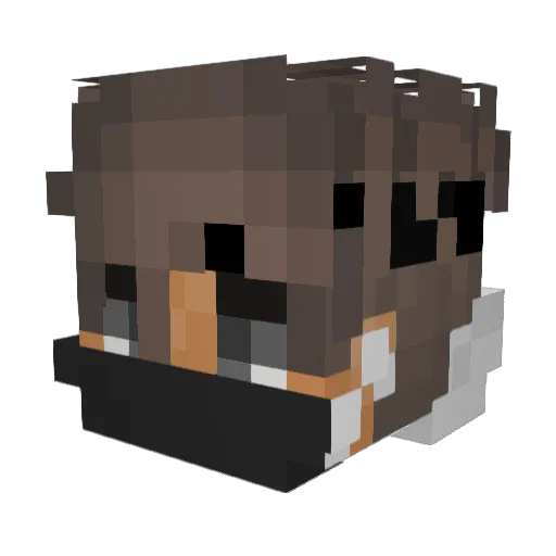 CARLOS_0106 Minecraft avatar head, 3D render