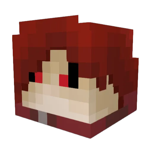 CARMINIC Minecraft avatar head, 3D render