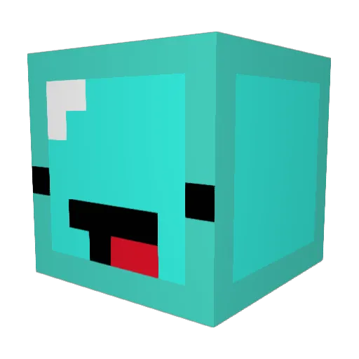CARTOWN Minecraft avatar head, 3D render