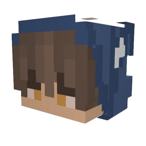 CARUARA Minecraft avatar head, 3D render