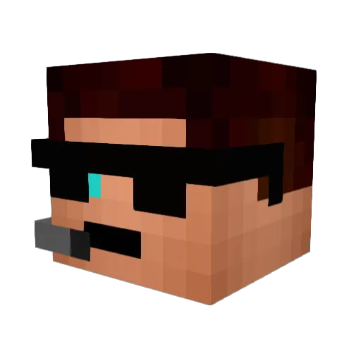 CASA_Official Minecraft avatar head, 3D render