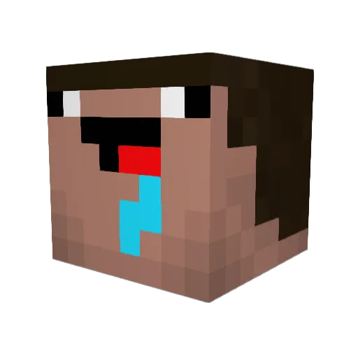 CASHOB Minecraft avatar head, 3D render