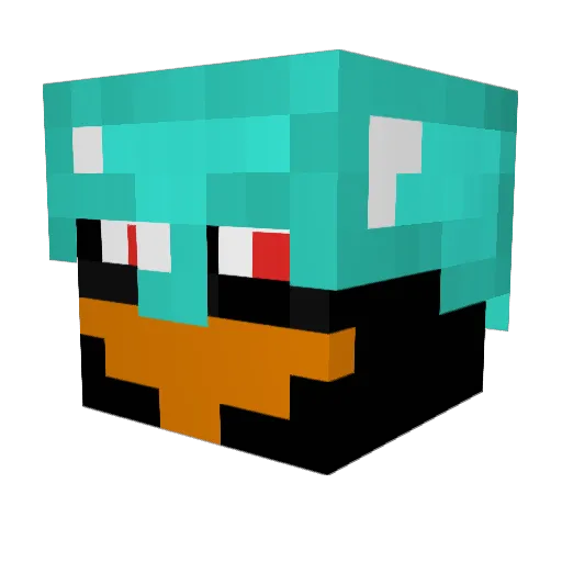 CASH_MONEY_101 Minecraft avatar head, 3D render
