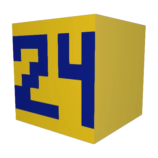 CAS__24 Minecraft avatar head, 3D render