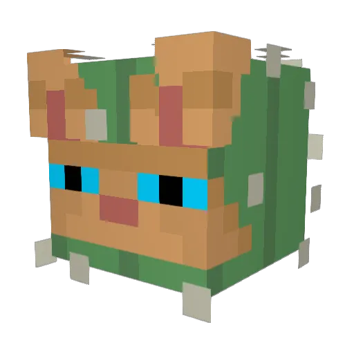 CATCU5 Minecraft avatar head, 3D render